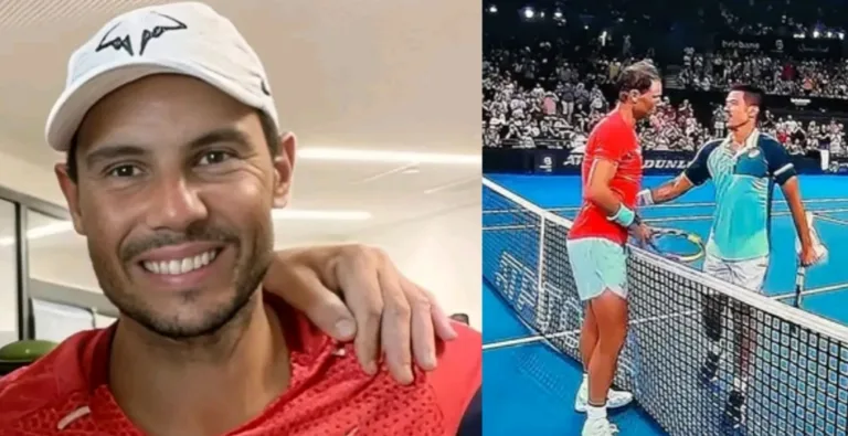 Rafael Nadal Lets Out A Broad Smile