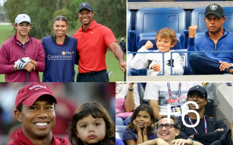 Rare Photo Moments of Tiger Woods and His Kids, Charlie and Sam Woods