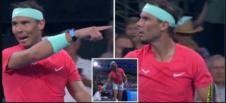 Rafael Nadal Argues With Chair Umpire After He Was Given A Violation Call