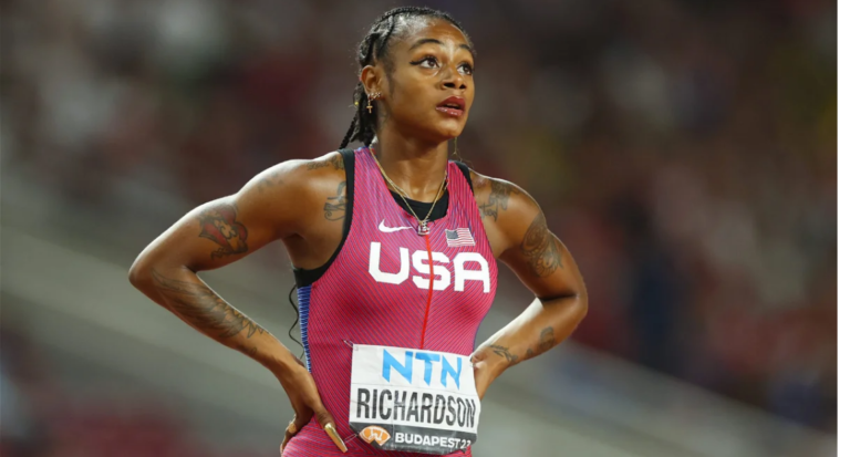 Richardson won the gold medal at the 2023 World Championships in the 100 m event, beating Shericka Jackson and Shelly-Ann Fraser-Pryce and setting the new championships record in the process.