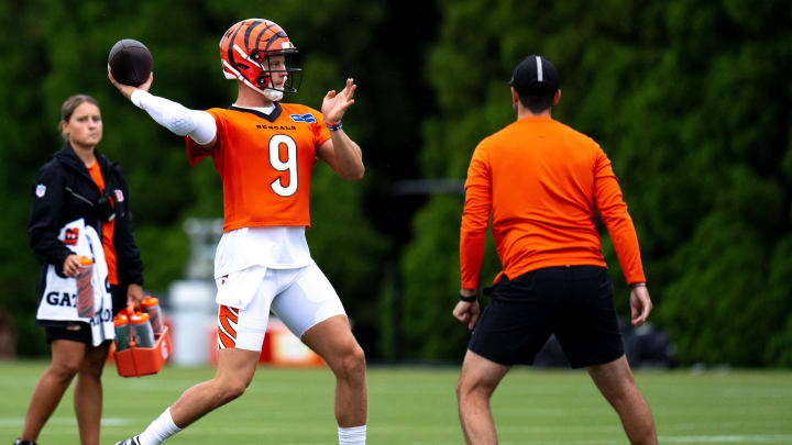 Joe Burrow Highlights Young Receiver Development Without Ja’Marr Chase at Training Camp