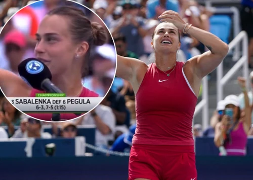 Sabalenka wygrała turniej, a potem taka wpadka. Jej partner aż uniósł ręce