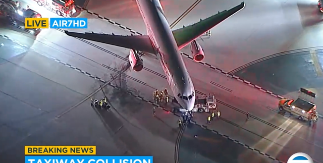 Five injured after American Airlines jet and shuttle bus collide at LAX …